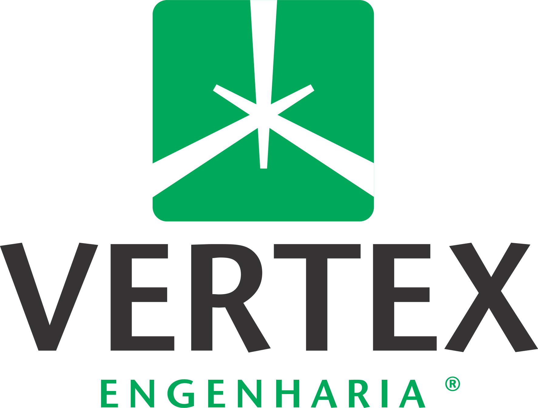 Vertex embaixo fundo branco